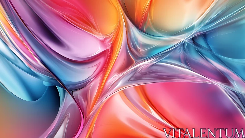 Chromatic glass waves with fluid gradients in motion.