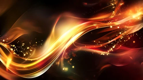 Golden Luminous Waves and Particles Against Dark Space