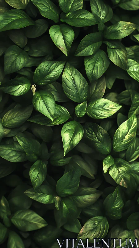 Lush green leaves invite a calm moment of soothing nature