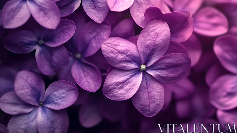 Purple Lilacs Bloom in Dreamy Close-Up Splendor.