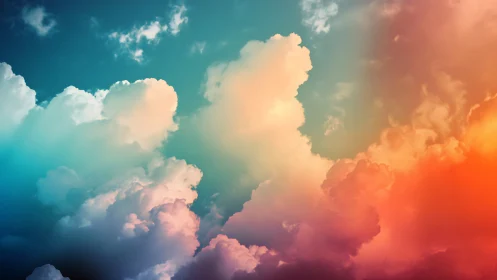 Color drenched clouds drift across a dreamy twilight sky