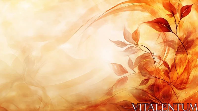 Whispering ember leaves drift upward through molten light