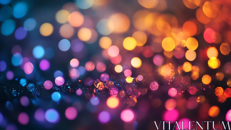 Vibrant bokeh lights in abstract colorful background style.