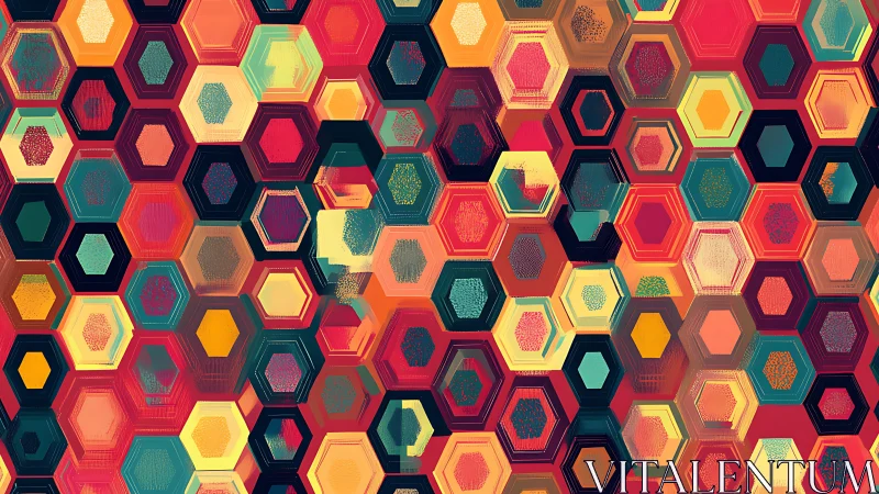 Layered hexagonal grid generates vibrant optical depth study