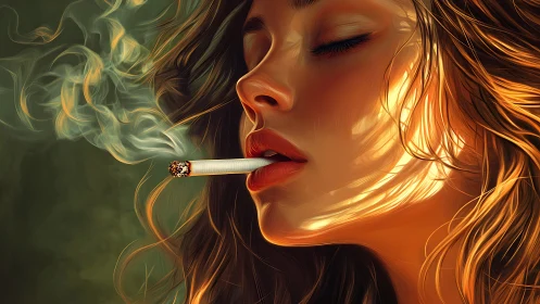 Embers of quiet rebellion in a golden smoked reverie.