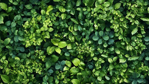 Lush green leaf wall offering a calm, refreshing escape.
