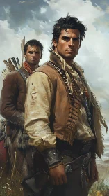 Two rugged trail companions under wide, wind-brushed skies.