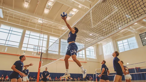 Skyline leap turns indoor volleyball court into launchpad