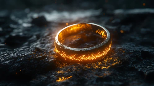 Glowing Ring of Ancient Magic and Wonder.