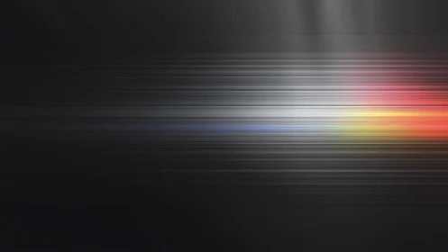 Abstract horizontal light streaks with dark gradient background.