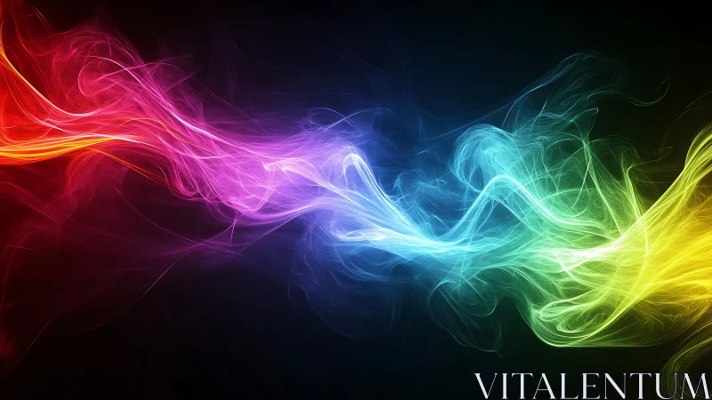 Chromatic energy streams in abstract multicolor light flow.