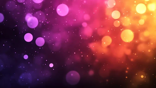 Colorful abstract bokeh background with glowing circles effect.