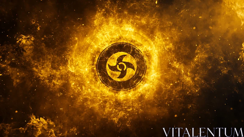 Sacred Fire Mandala Symbol Glows Bright.