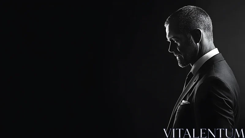 Strong side-lit portrait reveals quiet, reflective confidence