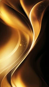 Golden light ribbons curve through deep shadowed space.