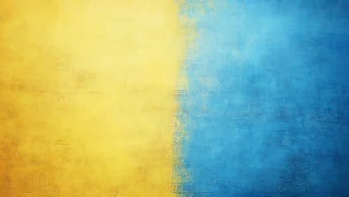 Golden horizon collides with azure calm in bold divide.