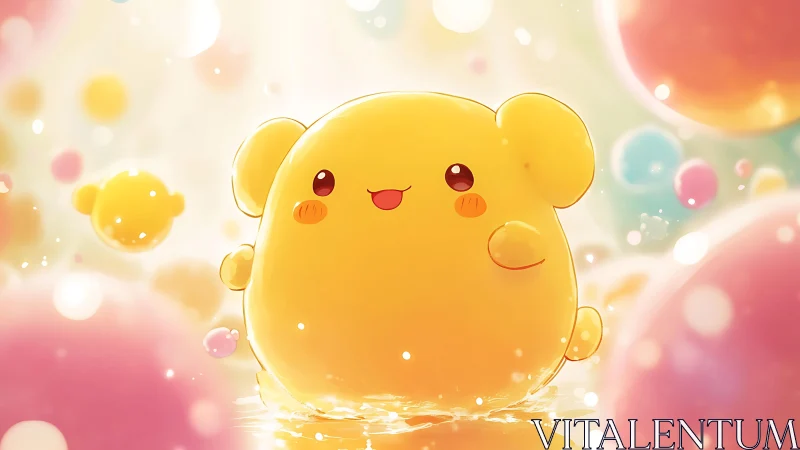 Luminescent Spherical Character with Radiative Bokeh Environment