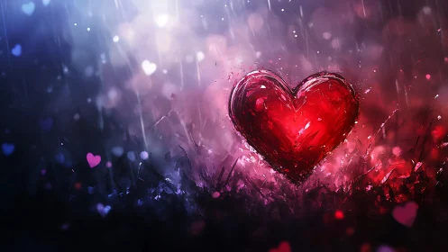A Glowing Heart Surrounded by Tender Sparkles.