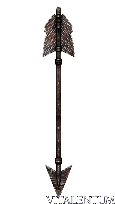 Rustic metal arrow icon with double arrowhead symmetry.