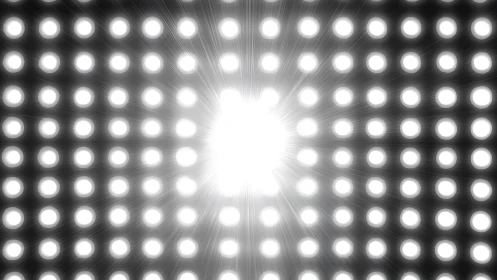 Radiant circle of lights glowing with soft, welcoming energy.