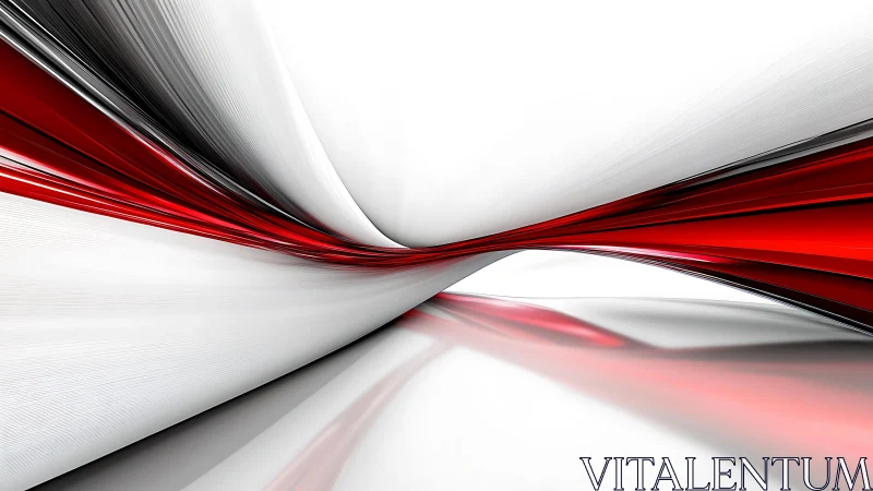 Dynamic abstract waves in red, black, and white futuristic style.