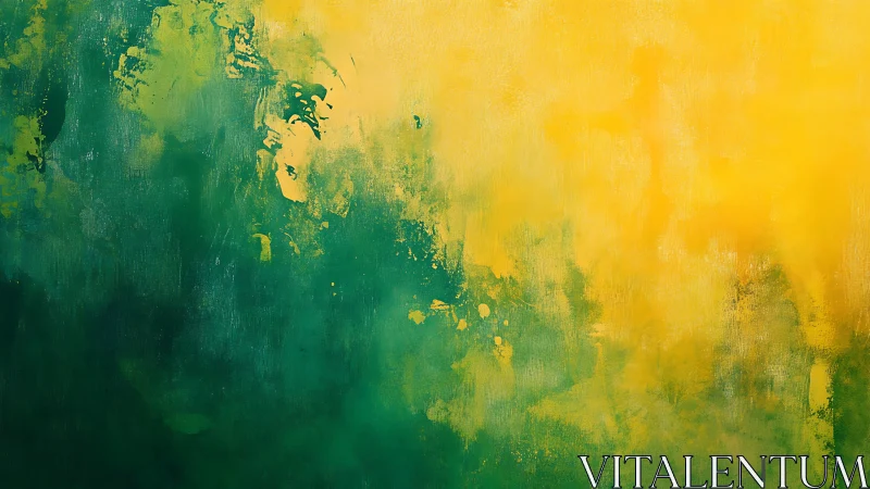Green and yellow abstract gradient with textured paint strokes.