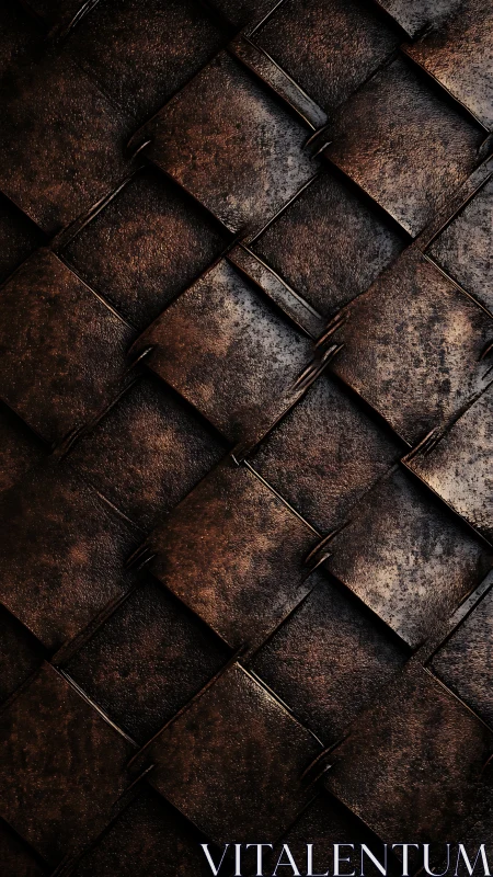 Braided metal shadows whisper through rusted woven plates