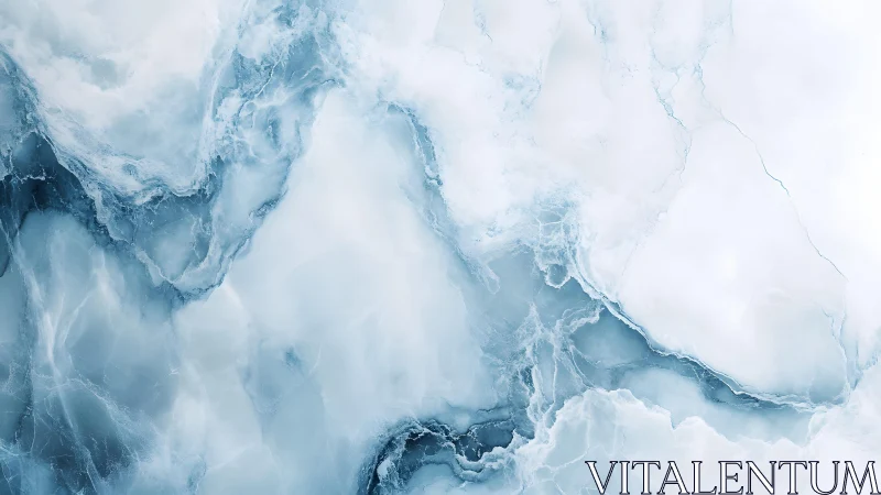 Elegant Blue and White Marble Texture with Fluid Abstract Patterns.