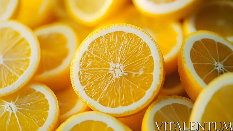 Vibrant lemon halves in tight citrus macro composition.