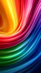 Silken rainbow currents swirl in luminous chromatic waves.