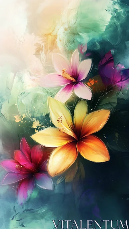 Luminous Floral Dreams in Soft Watercolor Splendor