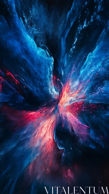 Nebular plasma vortex rendered as high-contrast cosmic fluid dynamics