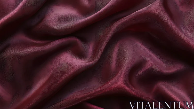 Crimson silk waves curl in moody, slow‑burning elegance.