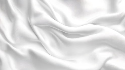 Soft White Silk Fabric with Elegant Folds, Minimalist Style.