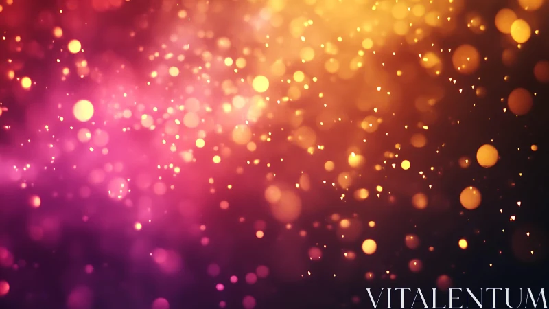 Vibrant abstract bokeh lights in warm gold and pink hues.