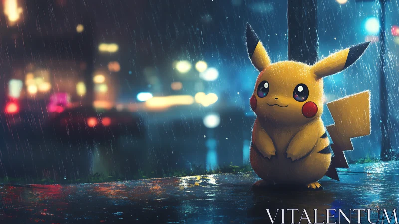 Rainy-night street spark with bright-eyed electric charm.