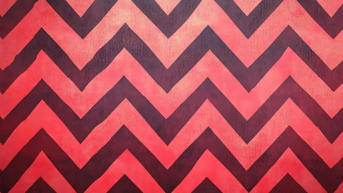 Zigzag chevron pattern in bold red and deep charcoal tones.