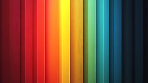 Vertical chromatic panels form a gradient spectrum composition
