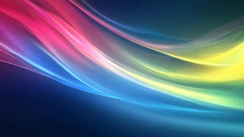 Silken lightwaves glide across a twilight digital ocean