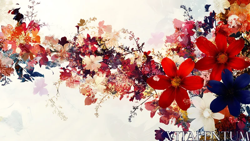 Botanical Reverie: Cascading Florals in Luminous Color.