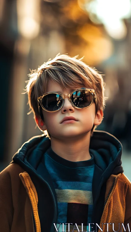 Stylish Young Explorer Rocks Cool Sunglasses