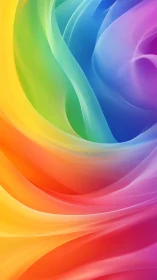 Vivid abstract rainbow waves with smooth flowing gradients.