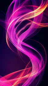 Curved magenta light trails form layered motion paths on dark void