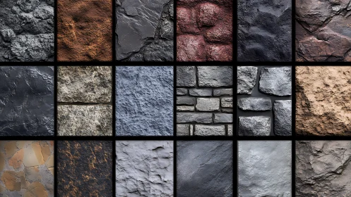 Stone Textures: Nature's Palette of Raw Materials.