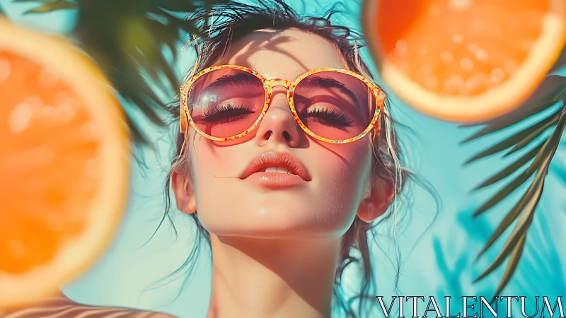 Sunlit citrus daydream with bold summer sunglasses glow.