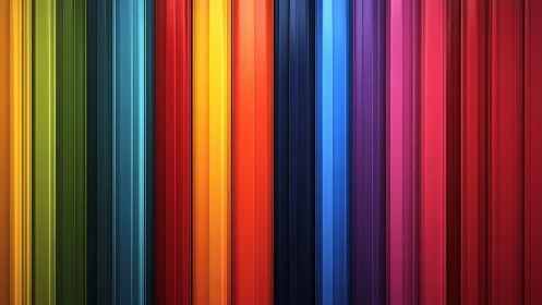 Vertical spectrum bands with glossy color gradients.