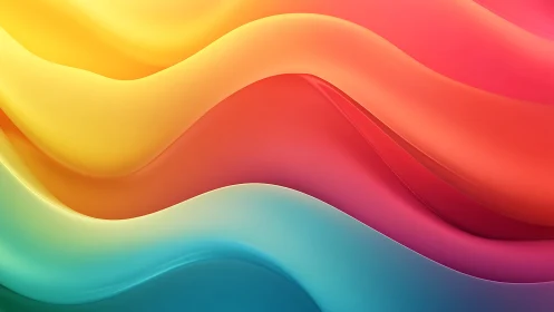 Chromatic waves flowing through soft gradient ribbons.
