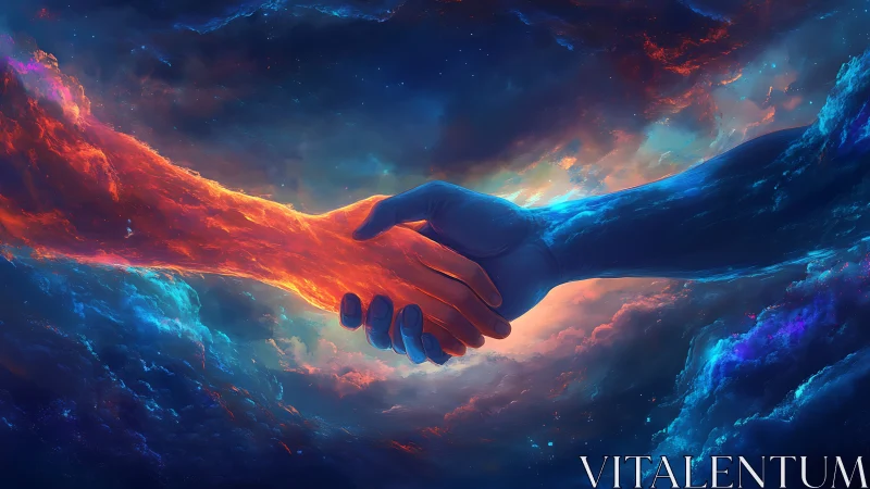 Cosmic fire and ice handshake unites opposing elemental forces