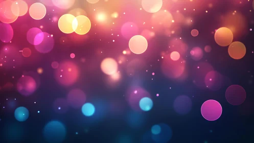 Vibrant abstract bokeh lights in soft pastel colors, digital art.