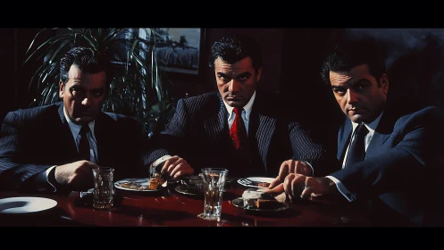 Midnight mobsters guard the last bite of dessert.